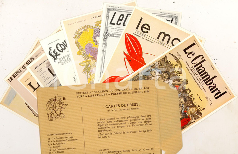 1981 CENTENAIRE LOI LIBERTE' PRESSE 10 Cartes postales 2e série Journaux anciens