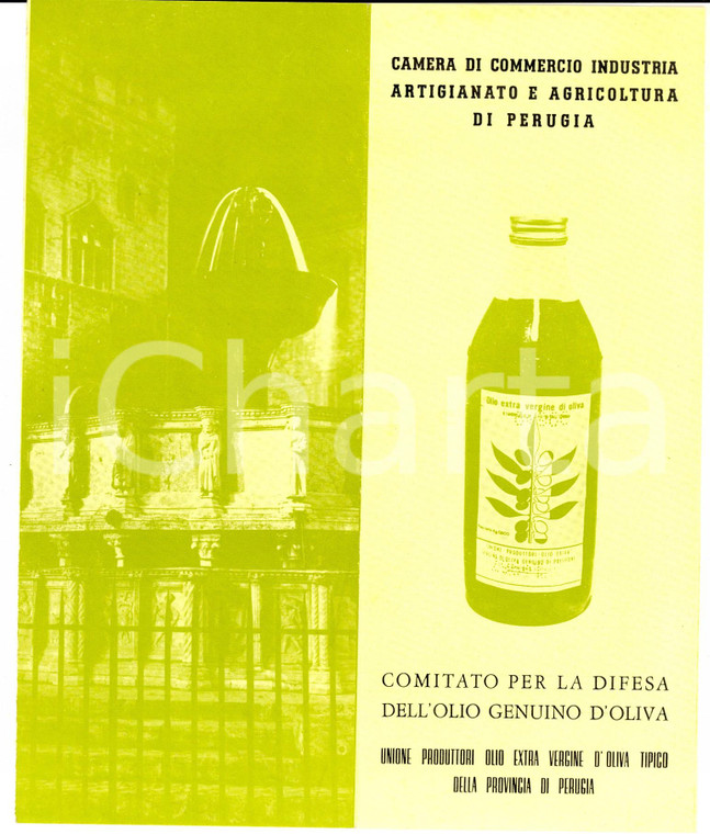 1965 ca PROVINCIA DI PERUGIA Comitato per difesa olio d'oliva *Pieghevole