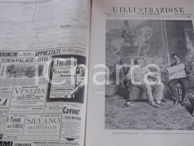 1901 L'ILLUSTRAZIONE ITALIANA Museo di Alessandria d'Egitto *Sovracoperta