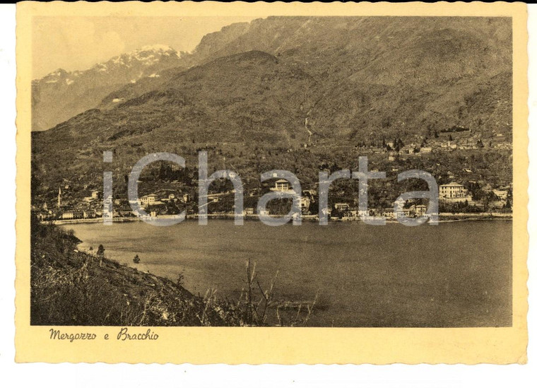 1950 ca MERGOZZO Veduta con la frazione BRACCHIO *Cartolina postale FG VG