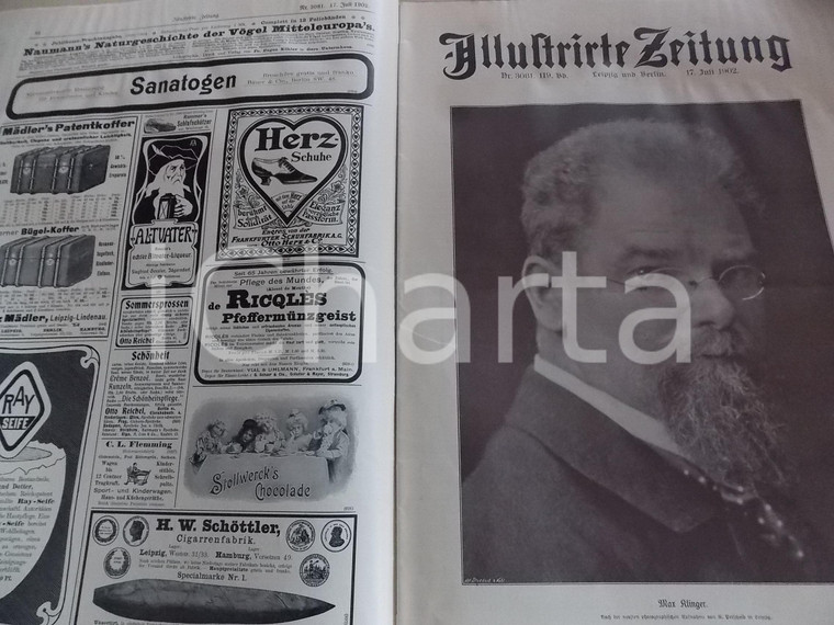 1902 ILLUSTRIRTE ZEITUNG Max KLINGER *Rivista ILLUSTRATA n° 3092