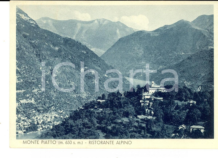 1940 ca MONTE PIATTO (CO) Veduta con il Ristorante Alpino *Cartolina FG NV