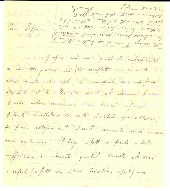 1938 SANREMO (IM) Sono un lazzarone tra i lazzaroni *Lettera Raimondo BARIATTI 