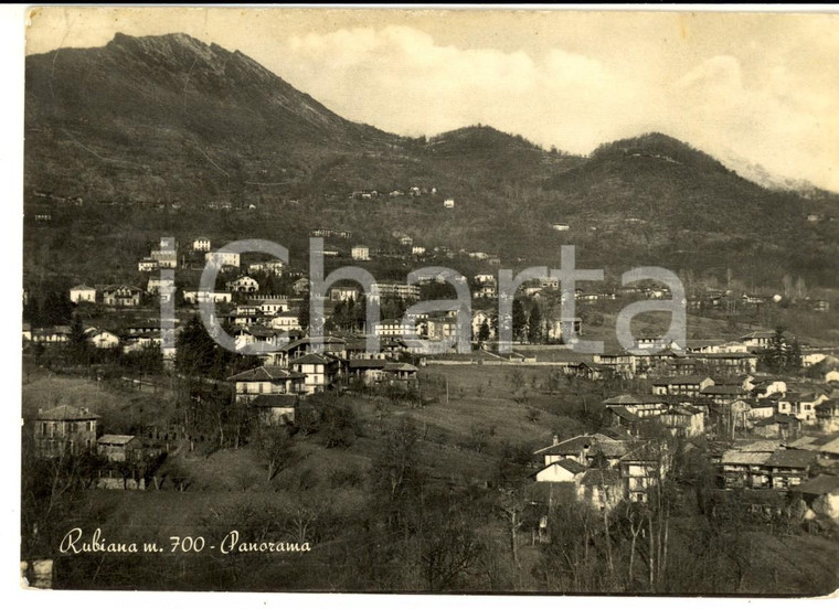 1955 RUBIANA (TO) Panorama del paese *Cartolina postale FG VG