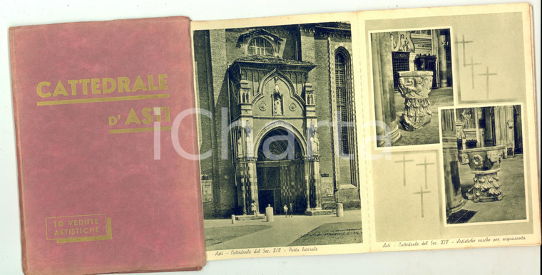 1950 ca Cattedrale di ASTI 10 vedute artistiche - Cartoline 11x15 cm VINTAGE