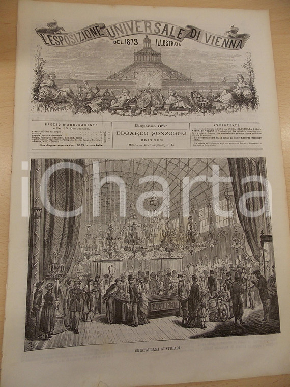 1873 ESPOSIZIONE UNIVERSALE DI VIENNA Agricoltura in LOMELLINA *Rivista n° 38