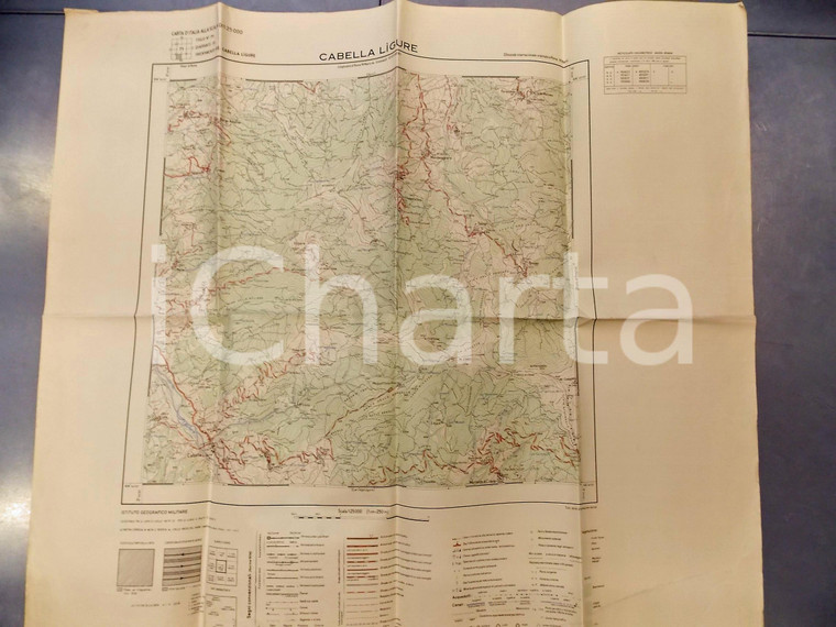 1959 Ist. Geografico Militare CARTA D'ITALIA - CABELLA LIGURE Foglio 71 *Mappa