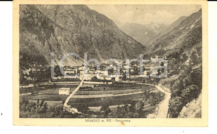 1940 ca VINADIO (CN) Panorama generale *Cartolina postale FP VG