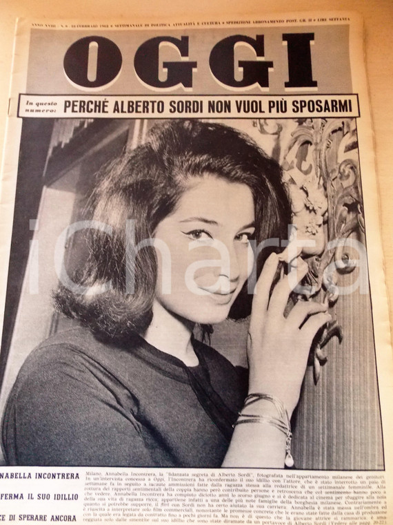 1962 OGGI Incidente a Jayne MANSFIELD - Annabella INCONTRERA lasciata da SORDI