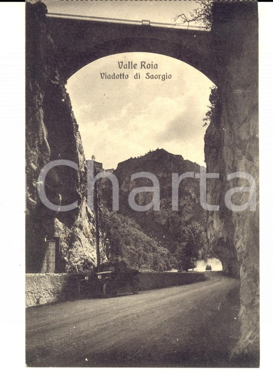 1929 TENDA (F) Valle ROIA - Viadotto di SAORGIO *Cartolina postale FP VG