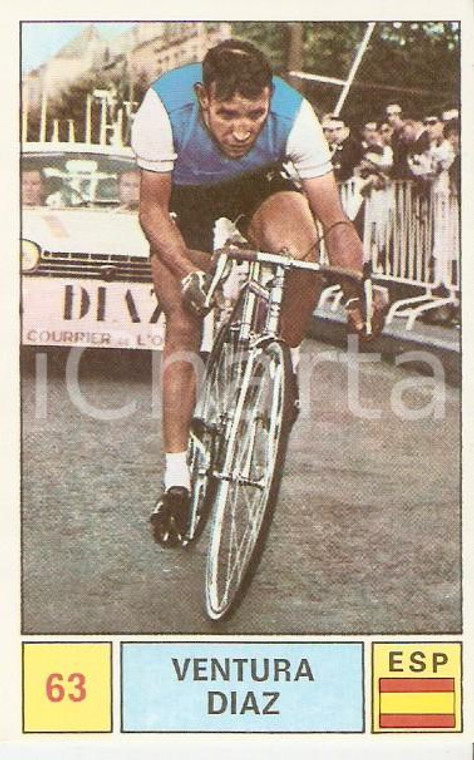 PANINI - SPRINT 1971 Figurina Ventura DIAZ  n. 63 Ciclismo