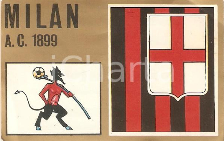 PANINI - CALCIATORI 1971 - 1972 Stemma AC MILAN *Figurina n. 18