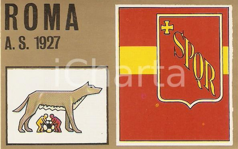 PANINI - CALCIATORI 1971 - 1972 Stemma AS ROMA Figurina n. 20