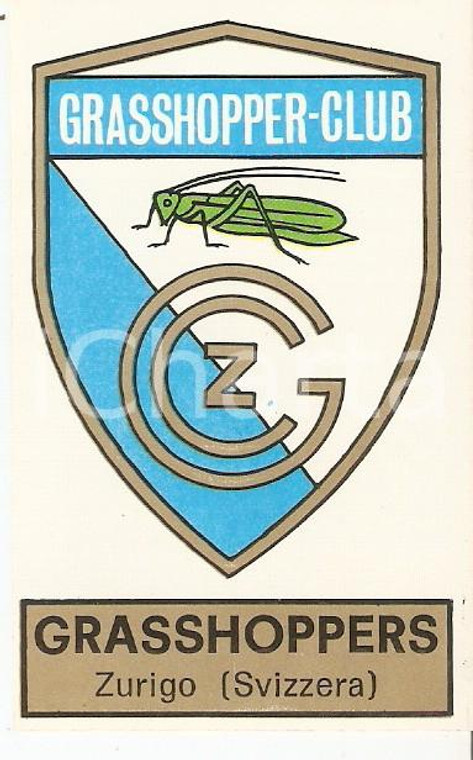 PANINI - CALCIATORI 1971 - 1972 Stemma GRASSHOPPER Club Zürich Figurina n. 123