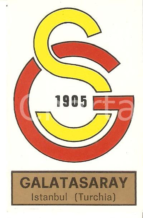 PANINI - CALCIATORI 1971 - 1972 Stemma GALATASARAY Spor Kulübü *Figurina