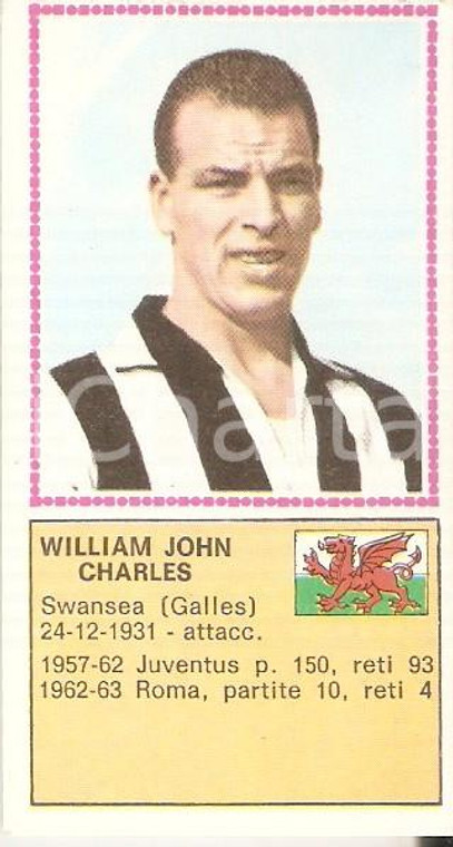 PANINI - CALCIATORI 1970 - 1971 Figurina valida William John CHARLES