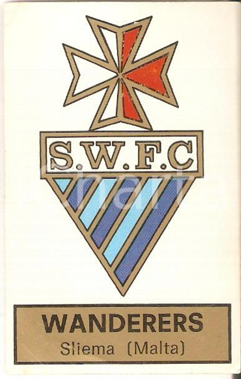 PANINI - CALCIATORI 1971 - 1972 Stemma Sliema WANDERERS Football Club *Figurina