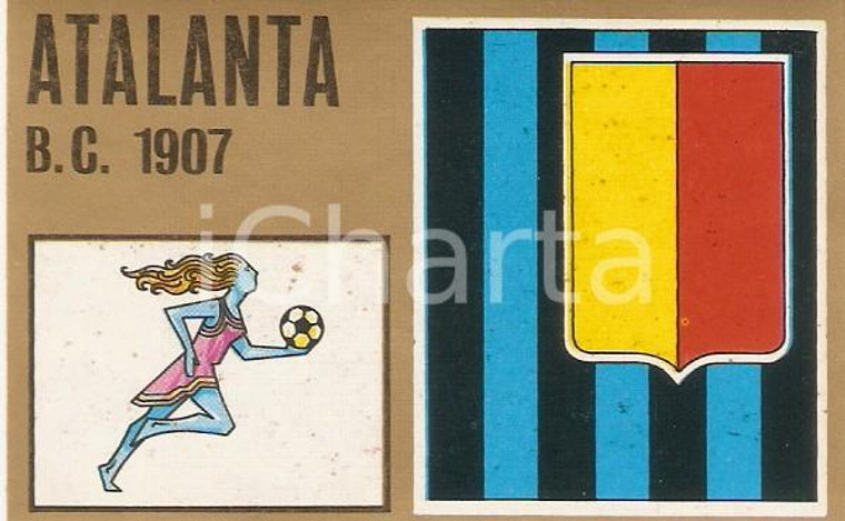 PANINI - CALCIATORI 1971 - 1972 Stemma BC ATALANTA Figurina n. 9