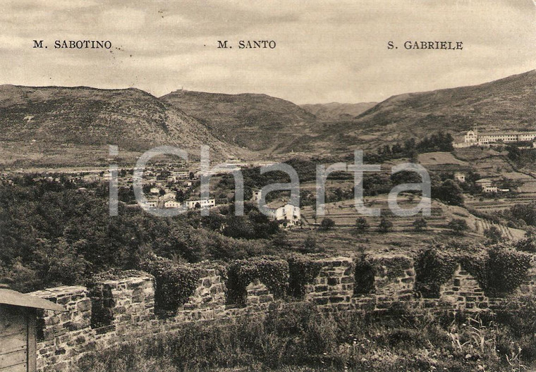 1957 GORIZIA Panorama con Monte SABOTINO Monte Santo e San Gabriele *Cartolina