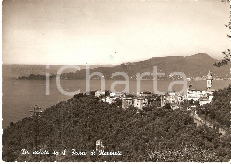 1954 ZOAGLI (GE) Frazione SAN PIETRO DI ROVERETO *Cartolina FG VG