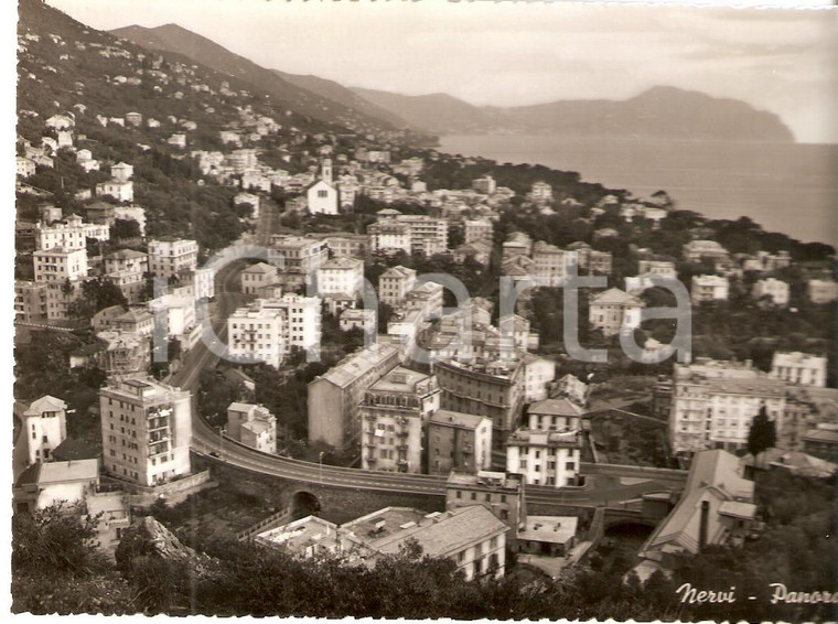 1960 ca GENOVA NERVI Panorama - Ristorante LA MARINELLA *Cartolina FG NV