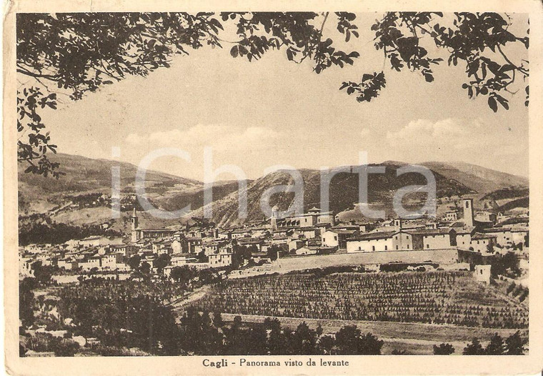 1952 CAGLI (PU) Panorama visto da levante *Cartolina FG VG