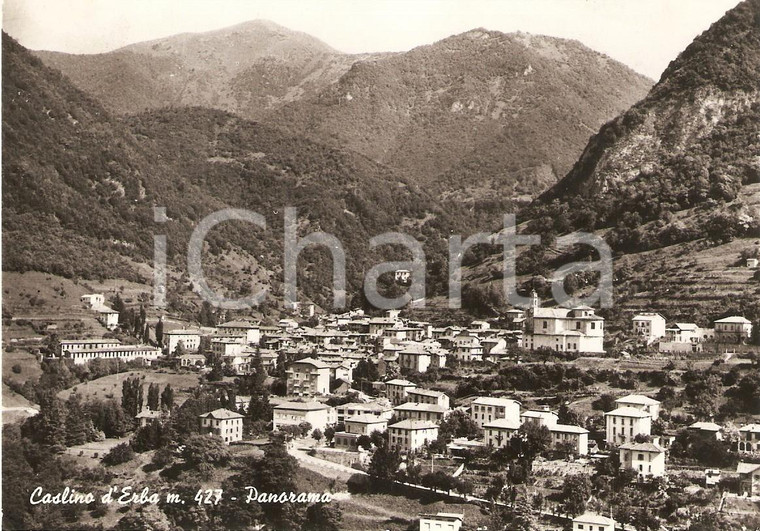 1963 CASLINO D'ERBA (CO) Panorama del paese *Cartolina FG VG