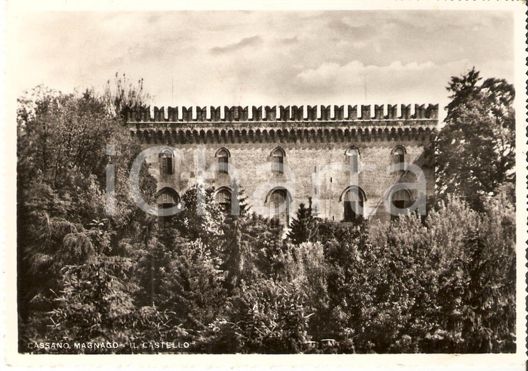 1958 CASSANO MAGNAGO (VA) Scorcio del Castello *Cartolina FG VG