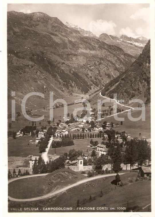 1952 CAMPODOLCINO (SO) Frazione CORTI Panorama *Cartolina FG VG