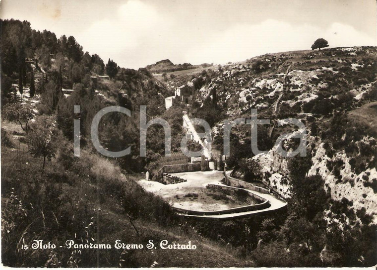 1962 NOTO (SR) Eremo di SAN CORRADO Panorama *Cartolina FG VG