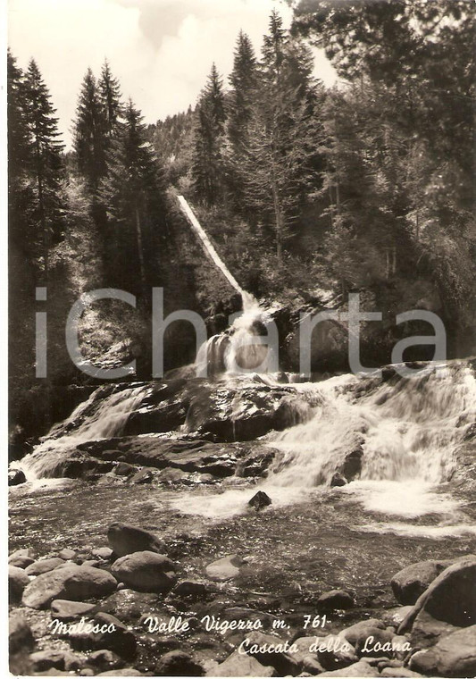 1955 ca MALESCO (VB) Cascata della LOANA Valle Vigezzo *Cartolina FG VG