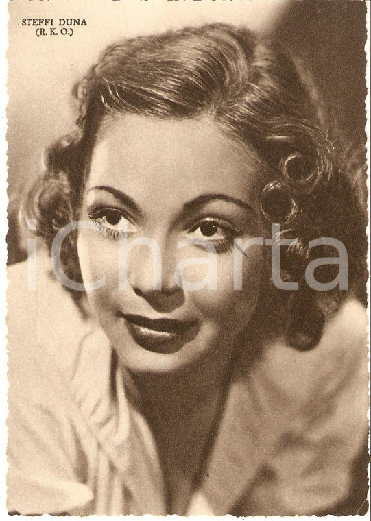 1937 CINEMA Actress Steffi DUNA Portrait *Cartolina FG NV