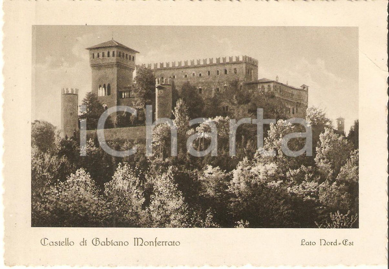 1960 ca GABIANO (AL) Lato nord-est del Castello *Cartolina FG NV