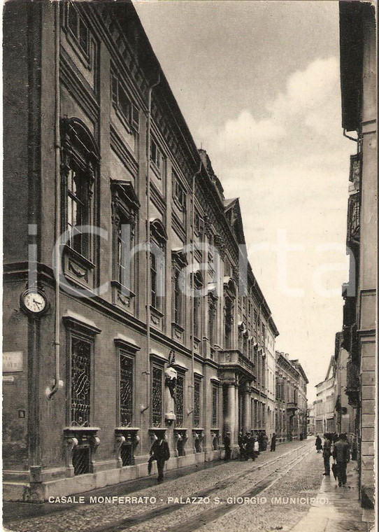 1955 ca CASALE MONFERRATO (AL) Palazzo San Giorgio Municipio *Cartolina FG NV