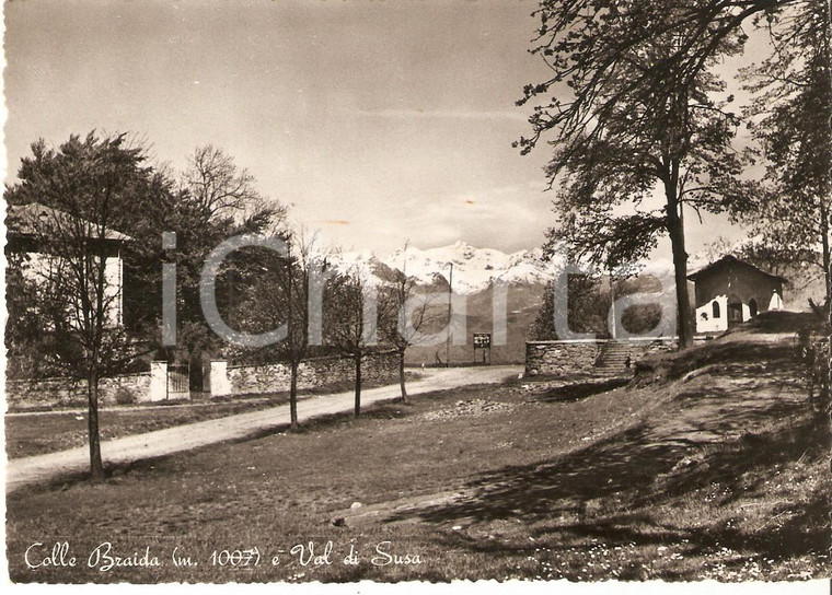 1949 COLLE BRAIDA (TO) Panorama Val di Susa *Cartolina FG VG