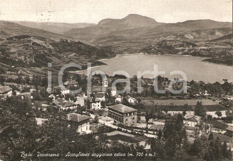 1955 BADI (BO) Panorama con Lago di Suviana *Cartolina FG VG