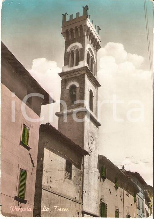 1955 ca PERGOLA (PU) La Torre  *Cartolina FG VG