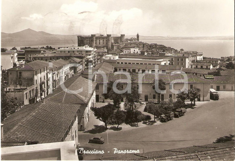 1966 BRACCIANO (RM) Panorama con Scuola d'Artiglieria *Cartolina FG VG