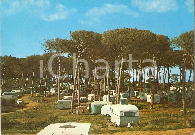 1970 ANZIO Camping ARCA ROULOTTES Campeggio LAVINIO *Cartolina VINTAGE FG VG