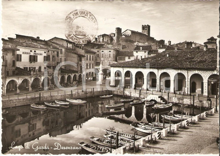 1957 DESENZANO DEL GARDA (BS) Panorama con Albergo Piroscafo *Cartolina FG VG