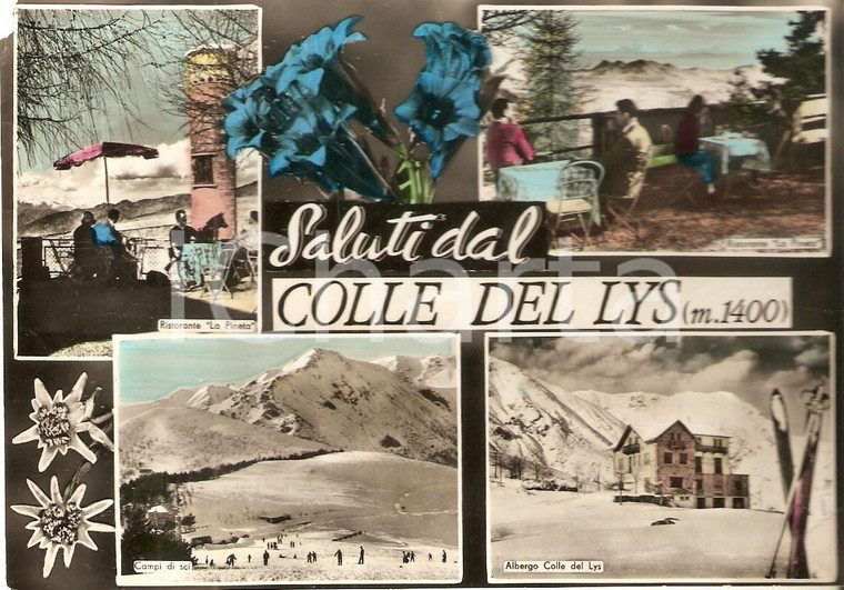1961 COLLE DEL LYS (TO) Vedutine con ristorante La Pineta *Cartolina FG VG