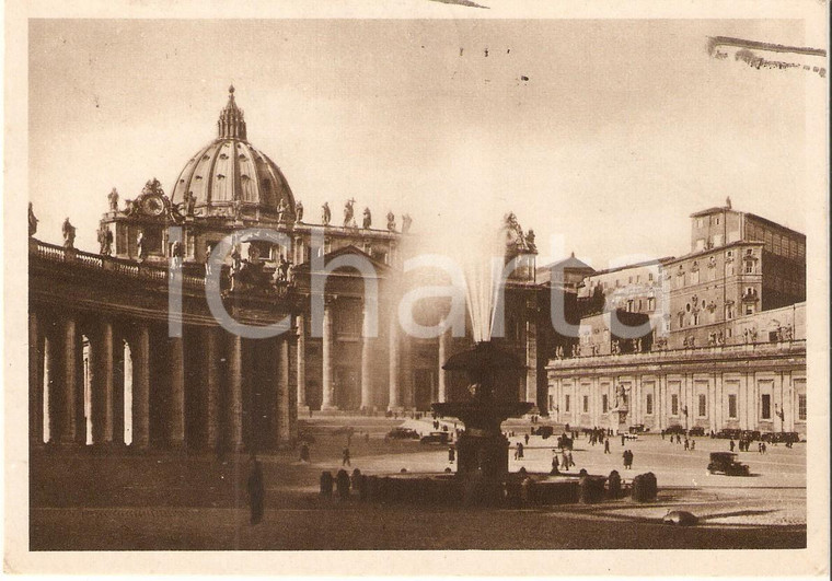 1935 CITTA' DEL VATICANO Panorama di Piazza San Pietro *Cartolina FG VG