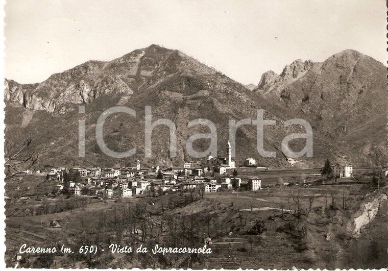 1957 CARENNO (LC) Panorama da SOPRACORNOLA *Cartolina FG VG