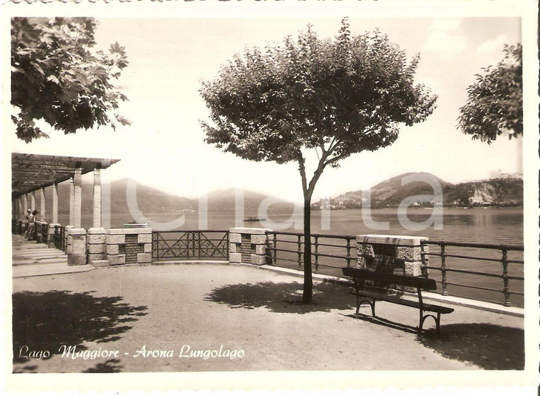 1958 ARONA (VB) Lungolago e LAGO MAGGIORE *Cartolina FG VG