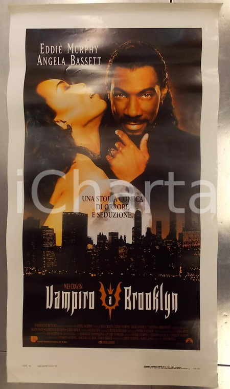 1995 VAMPIRO A BROOKLYN Eddie MURPHY Angela BASSET Wes CRAVEN *Locandina 33x60