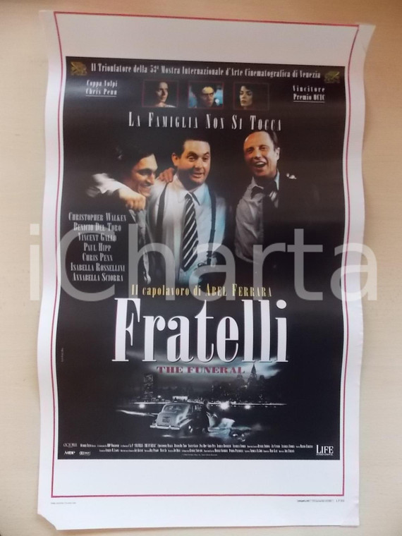 1996 FRATELLI Christopher WALKEN Vincent GALLO Abel FERRARA *Locandina 33x53