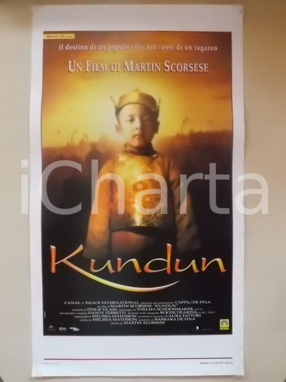 1997 KUNDUN Dalai Lama Regia di Martin SCORSESE *Locandina 33x55