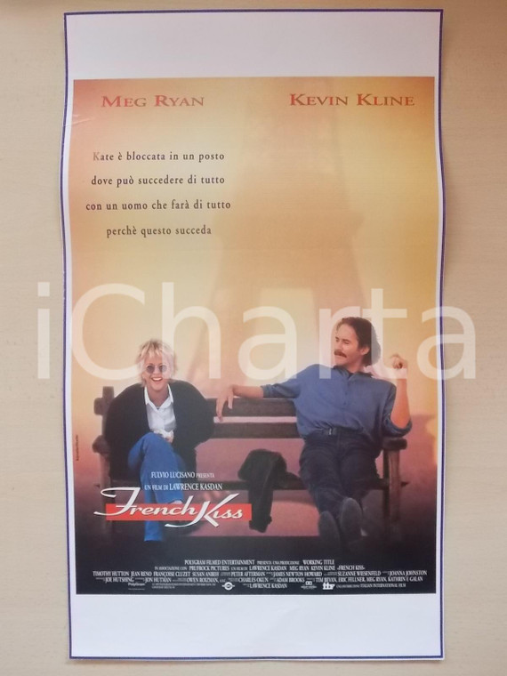 1995 FRENCH KISS Meg RYAN Kevin KLINE Jean RENO Timothy HUTTON *Locandina 30x50