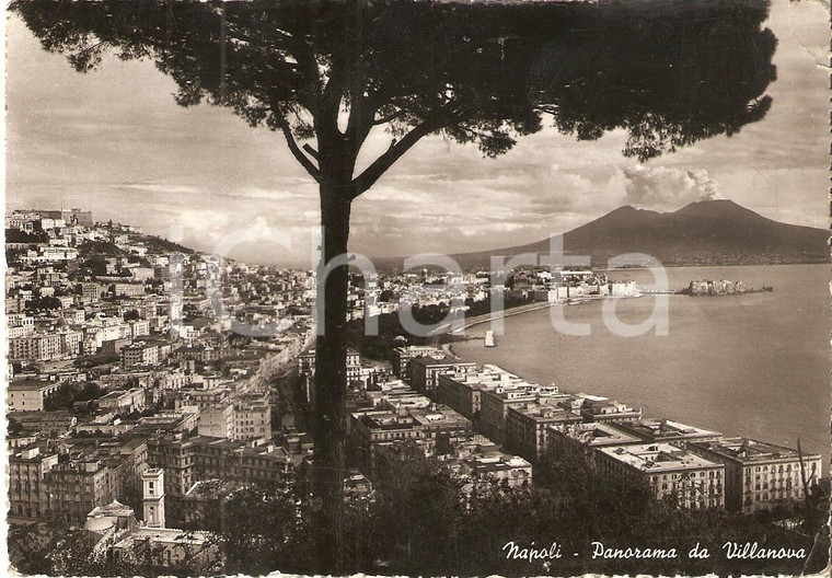 1950 ca NAPOLI Il Vesuvio visto da VILLANOVA *Cartolina FG NV