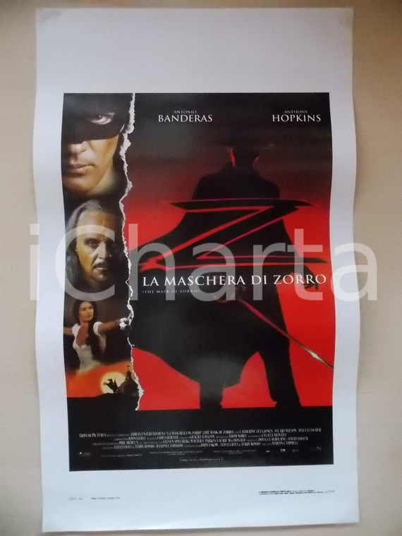 1998 MASCHERA DI ZORRO Antonio BANDERAS Catherine ZETA-JONES *Locandina 33x50